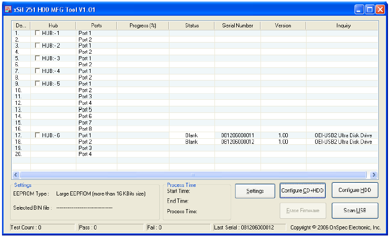 MP251MFG.exe Interface