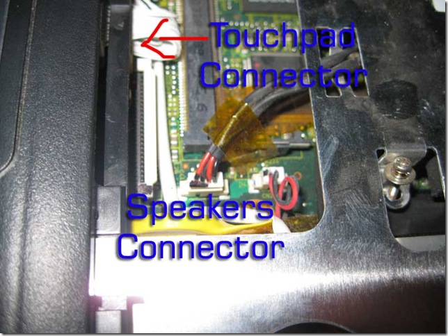 Speakers and touchpad connectors